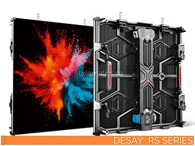 The Art Of LED · Desay · RS Series · Telematics Canada · Panel Desay RS Series indoor touring LED panels for exhibits and stage shows, with pixel resolutions as fine as 1.563 mm and GOB protection.