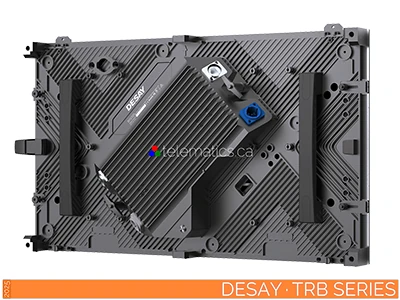 The Art Of LED · Desay · TRB Series · Telematics Canada · Panel Desay TRB Series lightweight rental LED panels for high-resolution applications, supporting concave, convex, and 16:9 aspect ratios.