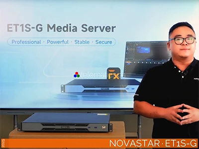 The Art Of Control · NovaStar · Telematics Canada · Media Server Desay A Series LED poster for indoor and outdoor use with mobile, wall, and ceiling mounting, perfect for corporate and retail environments.