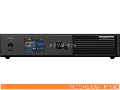 The Art Of Control · NovaStar · Telematics Canada · COEX Control System · 1G Desay A Series LED poster for indoor and outdoor use with mobile, wall, and ceiling mounting, perfect for corporate and retail environments.
