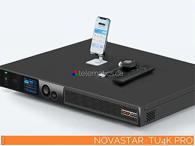 The Art Of Control · NovaStar · Telematics Canada · Broadcast Controller Desay A Series LED poster for indoor and outdoor use with mobile, wall, and ceiling mounting, perfect for corporate and retail environments.