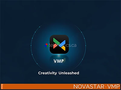 The Art Of Control · NovaStar · Telematics Canada · COEX Software Desay A Series LED poster for indoor and outdoor use with mobile, wall, and ceiling mounting, perfect for corporate and retail environments.