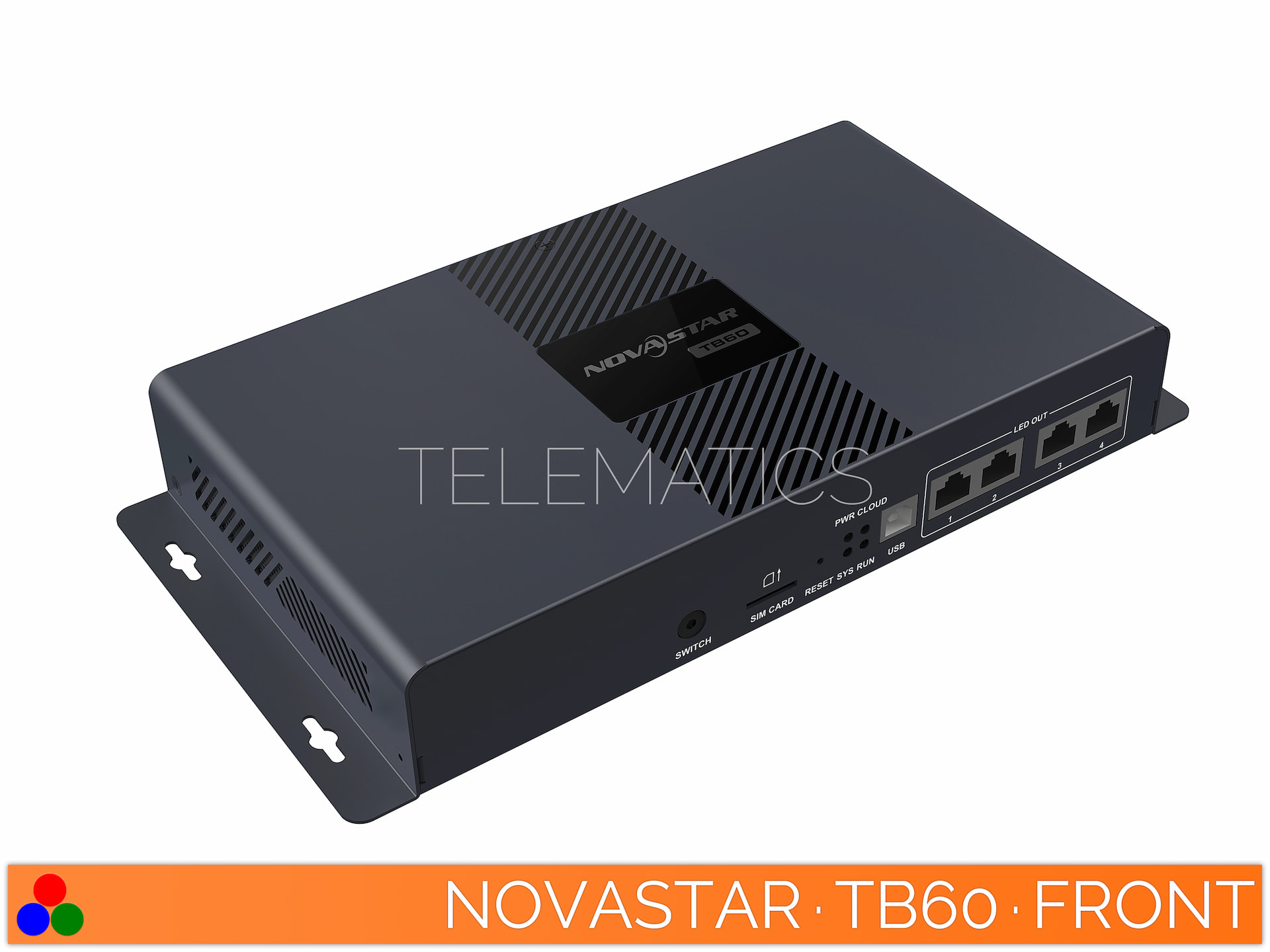 The Art Of Control · NovaStar · Telematics Canada · Multimedia Player Desay A Series LED poster for indoor and outdoor use with mobile, wall, and ceiling mounting, perfect for corporate and retail environments.